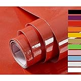 Hode Selbstklebende Klebefolie DIY Kühlschrank Folie Möbelfolie Kinderzimmer Dekorfolie Wasserdicht Vinyl 40cmX300cm Rot Mit G