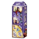 Milka 3D Haus Adventskalender 1 x 229g, Weihnachtskalender mit vielen Milka Leck