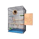 vogelkäfig Großer Vogelkäfig for Budgie Finch Wellensittich Tragbare große sortierte Vögel Travel Cage Pet Home 60CM mit Ladder hängenden Spielwaren vogelkäfig wellensittiche ( Color : B )