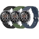 Yisica Armband Kompatibel mit Samsung Gear S3 Frontier/Classic/Samsung Galaxy Watch 3 45mm/Galaxy Watch 46mm, 22mm Weiches Silikon Sport Armband Ersatz für Huawei Watch GT/GT 2 46mm/Polar Vantage M