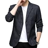 MANBOZIXi Herren Sakko Slim Fit Männer Blazer Modern Freizeit Anzugjacke Leicht, Grau 54