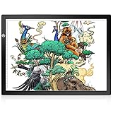 NXENTC Leuchtkasten – Diamantmalerei, Zeichnen, Jäten Vinyl – großes A3-Lichtpad zum Zeichnen, Künstler, Skizzieren, Animation, Skizzieren, Gestalten, Schablonieren, Röntgenbetrachtung (schwarz)