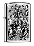 Zippo PL 207 Scorpio Tierkr. V19 Emb Feuerzeug, Messing, Design, 5,83,81,2