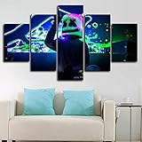 Fünf Stücke Leinwand Dj Marshmello Elektronische Musik Poster Print Wall Art Decor Hd Print Bilder Home Decor Gemälde Gerahmt 100x55