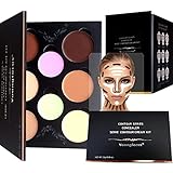 Youngfocus Professional Makeup Highlight & Contour Pro Palette, Cosmetics Creme Konturen Kit, 8 verblendbare Matte und Für Helle & Dunkle Haut - Vegan, Tierversuchsfrei - Perfekte Geschenk