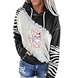 BAODANA Weihnachten Hoodie Damen Langarm Kapuzenpullover Große Größe Sweatshirt mit Kapuze Weihnachtspulli Frauen Herbst Winter Xmas Oberteil Pullover Pulli Lose Outwear mit T