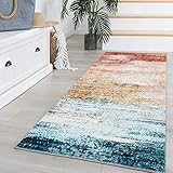 TALETA Teppich Läufer Flur Küche Modern Wohnzimmer Schlafzimmer Bunt Größe: 80 x 150