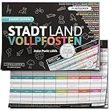 DENKRIESEN - Stadt Land VOLLPFOSTEN® - JUNIOR Edition - Für Kinder und Jugendliche | Spielblock Geburtstagsgeschenk | Familienspiel | Stadt Land Fluss | Kindersp