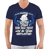 Männer und Herren T-Shirt Pflasterer Wenn die Heppe kein Gras frisst Wird die Wiese gepflastert Größe S - 5XL