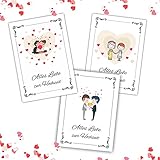 6er Set Glückwunschkarte Hochzeit Schwule Hochzeit Hochzeitskarte mit Umschlag Brautpaar Hochzeitskarten Pride Lesben H