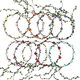 FORMIZON Blumenkranz Blumenkrone Stirnband, 10 Pcs Kopfschmuck Haarbänder Floral Girlande, Hochzeit Blumenkranz Krone für Kinder Braut Brautjungfer, Blumenstirnband Boho für Party, Geburtstag