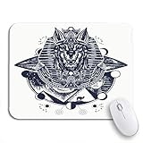 Gaming Mouse Pad Anubis Tattoo und goldene Maske des Pharao Ägypten rutschfeste Gummi Backing Computer Mousepad für Notebooks Maus M