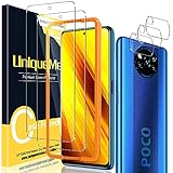 [2+3 Stück] Unique Me Schutzfolie Kompatibel mit Xiaomi Poco X3 NFC/Xiaomi Poco X3 Pro Panzerglas und Kamera Schutzglas,[Anti- Kratzer][9H Härte] HD Folie Klar Displayschutz Gehärtetes G