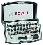 Bosch Accessories 32tlg. Schrauberbit Set Extra Hart (Kreuzschlitz-, Pozidriv-, Hex-, T-, TH-, S-Bit, Zubehör Bohrschrauber und Schraubendreher)