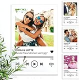 Song Cover Glas Bild - Spotify Glas Personalisiert - Musik Bild mit Foto auf Acrylglas 40x60 cm - Personalisierte geschenke für Freund / Freundin - Fotogeschenk