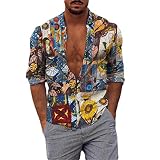 Bestyyo Herrenmode lässig bequemes Langarm bedrucktes einreihiges hemdoberteil 2868chwere qualität jäger Hunting Passion jägerbekleidung jagdkleidung Geschenke Jagd Hirsch eber Grill BBQ w