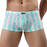 JFSFAS Retroshorts Herren Unterhose Herren Herren Unterhosen lang Thermo Boxershorts Herren Set Panties Herren Retroshorts für Herren A13 Hellblau L