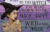 Blechschild Tattoo Hexe Nostalgie Blechschilder Lustige Poster Kunst Wanddekor für Kneipe Bar Vintage Wandaufkleber 30,5 x 40,6