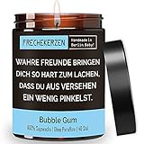 Lustige Duftkerze mit Spruch für beste FreundIn | 100% natürlich aus Soja handgemacht nachhaltig | Geburtstags Geschenk Idee Freundschaft Freund Partner Mama Schwester BFF |Bubble G