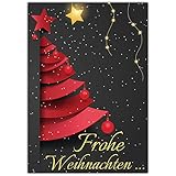 A4 XXL Weihnachtskarte WEIHNACHTSBAUM mit Umschlag - edle Klappkarte für liebe Kollegen Freunde Verwandte - Frohe Weihnachten Karte von BREITENWER