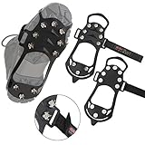 ALPIDEX Anti Rutsch Schuhspikes 10 Krallen Ice Grips Schnne Spikes Größe 38-47, Größe:L