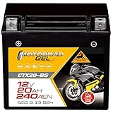 Panther GEL Batterie 12V 18Ah YTX20-BS Motorradbatterie 52013 Quad CTX20-BS