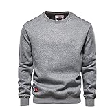 SSBZYES Herren Strickpullover Pullover Rundhals Sweatshirt Einfarbig Verdickter Rundhalsausschnitt Pullover Pullover Langarm T-Shirt Basis S