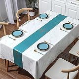 CCBAO Home Hotel Restaurant Couchtischdecke Tischläufer Quadratische Tischdecke Rechteckig PVC Wasserdicht Und Ölbeständig Verbrühungssicher Karierte Tischdecke 140x220