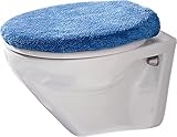 Erwin Müller WC-Deckelbezug mit Schnürung blau Größe 47x50 cm - flauschig, weich (weitere Farben)