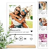 Song Cover Glas Bild - Spotify Glas Personalisiert - Personalisierte Geschenke für Frauen - Partner Geschenke auf Acrylglas 20x30 cm - Geschenke für Freundin - Beste Freundin Geschenke - Fotogeschenk