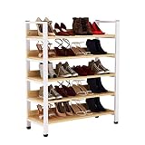 Schuhregal 5-lagiges Schuhregal Kostenloser Halterungs-Lagerregal for Sportschuhe Hochhackige Schuhe, Platz for 20 Paar for das Wohnzimmer in der Eingangshalle Schuhablagen ( Size : 60cm )