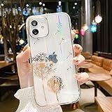 ZCDAYE Schutzhülle für iPhone 11/iPhone 11 Pro, klare Blume mit Pusteblumen-Muster, Schutzhülle für Mädchen und Frauen, stoßfest, harte Rückseite, TPU-Hülle für iPhone 11 (15,5 cm) – transp