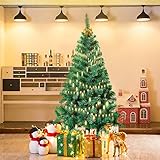 Froadp 210cm Künstlicher Grün PVC Weihnachtsbaum Tannenbaum Kiefernadel(Grün PVC, 210cm)