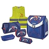 Herlitz Schulranzen Set Flexi Plus XL Motiv Red Robo Dragon 7tlg inkl. graviertem N