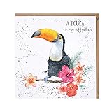 Wrendale - Z018 - Grußkarte, Doppelkarte mit Umschlag, Tukan, A Toucan of my affection, 15cm x 15