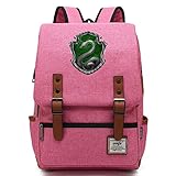 MMZ Harry Potter Rucksack für Jungen 3D-Druck Tier Abzeichen Büchertasche Kinder Slytherin Pink