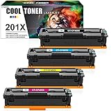 Cool Toner 201X Kompatibel Tonerkartusche als Ersatz für HP 201A CF400X CF400A CF401X CF402X CF403X Color Laserjet Pro MFP M277dw M252dw M277n M277 277dw M274n (Schwarz Cyan Gelb Magenta, 4er-Pack)