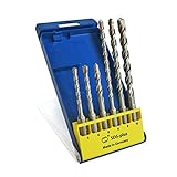 S&R Professional Hammerbohrer, SDS Bohrer Set, Bohrer SDS Plus für Beton, Granit, Stein. Bohrer für Bohrhammer. MADE IN GERMANY (Set 6-tlg.: Ø 5/6/8/6/8/10mm))