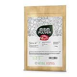 NATURAL VITAMINS® MSM Pulver 1 kg I Methylsulfonylmethan 99,9% rein I Organischer Schwefel I Laborgeprüft, vegan, ohne Zusätze, produziert in D