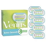 Gillette Venus Extra Smooth Rasierklingen Damen, 8 Ersatzklingen für Damenrasierer mit 5-fach Kling
