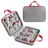 Vakdon Tasche für Tonies Figuren, Kann ca. 24 Tonies Figuren Aufnehmen, Transporttasche mit Griff, Toniebox Zubehör (Rot)