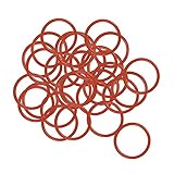 sourcing map Silikon-O-Ring, 18 mm OD, 15 mm ID, 1,5 mm Breite, VMQ Dichtungsringe, rot, 30 Stück