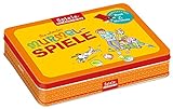 Moses 23405686 Die schönsten Murmelspiele im Set | Spiele-Klassiker in der Metalldose | Mit Buch und 21 Glasmurmeln im Säckchen: Spiele-Klassiker - bunte Glasmurmeln - Spielanleitung