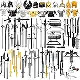 Mocdiy 79 Stück Militär Waffen Set,Medieval Antikes Rom Style Waffen,Militär Custom Waffen Spielzeug für Soldaten Minifiguren Swat Polizei Set Kompatibel mit Lego Minifig