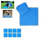 Bodenmatten für den Pool-8 Stück Poolunterlage Matten - Premium Poolmatten Puzzelmatten 50x50cm - Wasserdichtes Bodenmatte Blau Schutzmatten Bodenfliesen Unterlegmatten Fitnessmatten für B