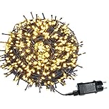 AUFUN LED Lichterkette Außen WarmWeiß - Außenlichterkette Weihnachtsbeleuchtung Wasserdicht IP44 mit 8 Leuchtmodi - für Hochzeit,Party,Garten (80m,800LEDs,WarmWeiß)