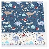 TWWSA Heimwerken 2 stücke Baumwollstoff bündel für DIY nähen Baby Kleid Patchwork Quilting viertel Haupt blätter Tier Cartoon Serie zum Nähen DIY (Color : No.26, Size : 50x160cm)