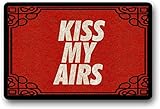 LHM Kiss My Airs Fußmatte Kiss My Airs Schild Red Kiss My Airs rot und weiß Kiss My Airs rot Fußmatte Airs 40 x 60