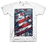 James Dean Offizielles Lizenzprodukt Washed Poster Herren T-Shirt (Weiß), XX-Larg
