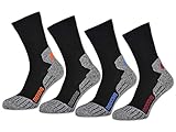 4 Paar Sportsocken Herren Damen Funktionssocken Laufsocken Wandersocken Stoßabfedernd 16101 (43-46)